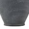 16" Black Ceramic Whitewashed Textured Amphora Vase